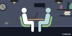 Tweerichtingsinteractie van GrabJobs - idee voor virtuele vergaderingen