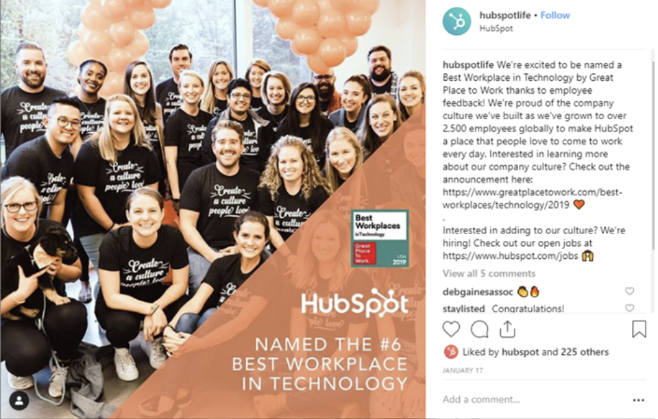 HubSpot’s Best Place to Work