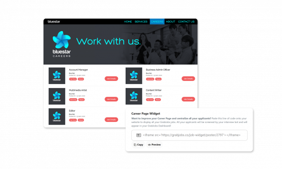 Website Careers Page Widget Website Careers Page Widget