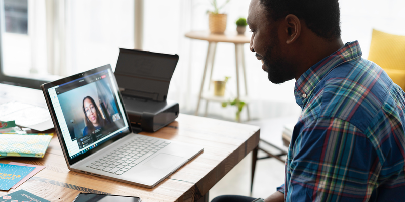 Remote job interview